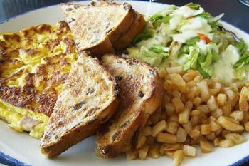 Ideal Breakfast - What I would love to have for breakfast if made by someone else. Toast, eggs, salad, potatoes.