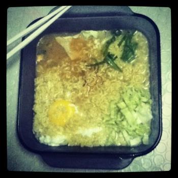 Our yummy Ramen! - My first time to put some veggies on our plain instant noodles. And it taste really delicious...