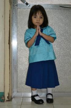 Crystal in School Uniform - Picture of my daughter in her school uniform.