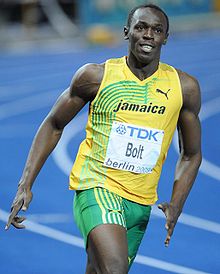 Usain Bolt is the favotite to win both the 100m an - Usain Bolt is the favotite to win both the 100m and 200m in the Olympics.