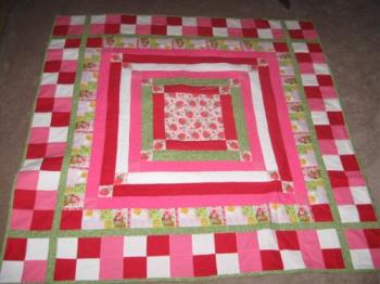 Strawberrry Shortcake quilt - bit larger than twin size