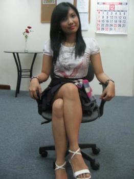 White Footwear - Here&#039;s a picture of me wearing white footwear, paired with a white blouse.