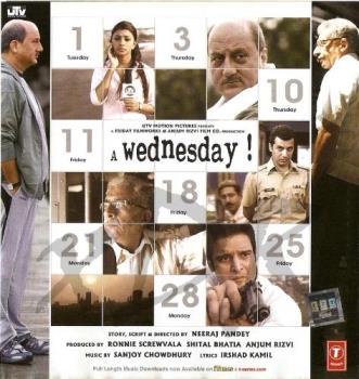A Wednesday - A Wednesday starring Anupam Kher, Naseeruddin Shah and Jimmy Shergill