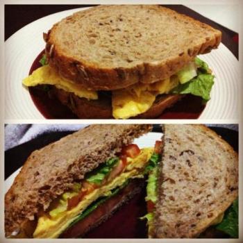 Homemade sandwich - Egg sandwich is at its best when we use wholewheat tasty bread.