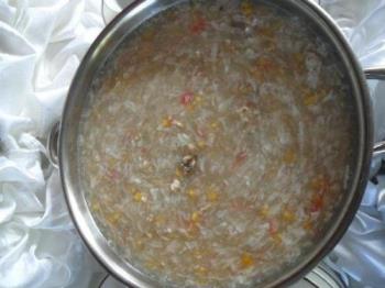 Corn soup - A casserole of corn soup for my guests