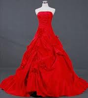 gown - Red wedding gown!