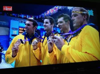 Australian swimming team bronze medalists - Australian swimming team bronze medalists with James Magnussen 