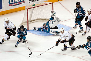 Ice Hockey - A hockey game.