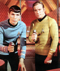 Kirk and Spock Aiming - Kirk and Spock aiming their phasers at you!