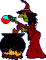 Witch - Witch brewing a potion in a cauldron.