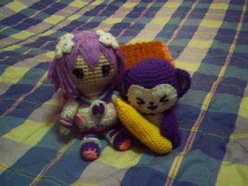 Crocheted Plushies - I crochet dolls such as human dolls to animal dolls. Because crocheting is very flexible, almost anything can be made from it. I own these dolls by the way.