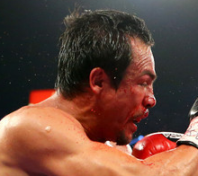 juan manuel marquez - Marquez bloody face shows the power of pacman fist