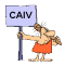 Spelling - A caveman with a sign misspelling the word cave.