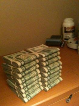 stacks of money - big stacks of money. i&#039;m ballin!!!