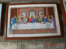 My Last Supper Cross Stitch project - It took me 10 years to sew this Last Supper, but finally I ended it two years ago. It´s already framed hanging in our dinning room. 