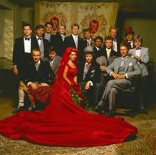 Paula Yates In Famous Red Wedding Dress - Late Paula Yates In Red Wedding Dress