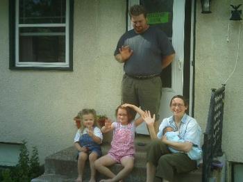 My daughter and her children - Taken last June when the youngest was born. My daughter comments that it seems kind of large to say they are a family of five.