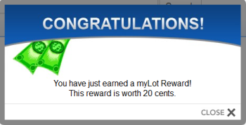 Reward $0.20! - Reward received from searching with myLot search engine.