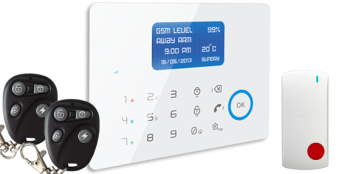 Wireless touch pad alarm systems