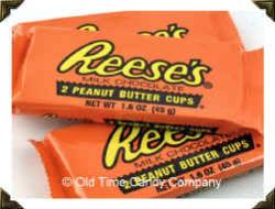 Reece&#039;s Peanut Butter Cups - Shows a couple of the candy. 