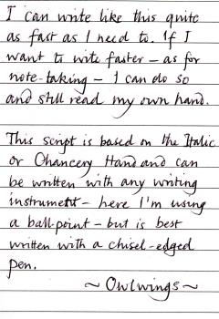 My normal handwriting