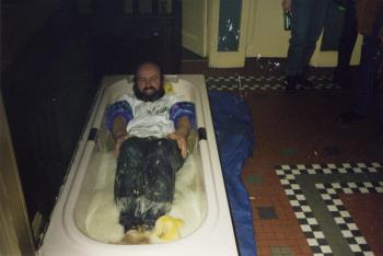 me in a bath of peas for charity - photo taken by Dave Brock me in a bath of peas for charity - photo taken by Dave Brock