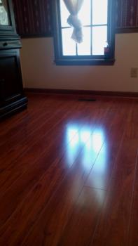 Pergo flooring my husband laid.