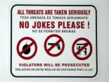 No Jokes Please - Sign forbidding joke telling