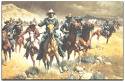 Cowboys and Indians - An oil painting of cowboys and indians on horseback