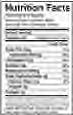 nutritional facts - image of nutritional facts off of a package