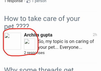 New user's post - no avatar & no pic thumbnails New user's post - no avatar & no pic thumbnails