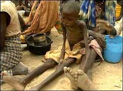 Starving children - In Africa