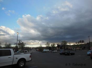Dark Cloud Over market Parking Lot