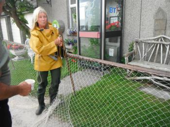The only licensed heave net fisher-woman in Britain - there are about a dozen men who do this work The only licensed heave net fisher-woman in Britain - there are about a dozen men who do this work