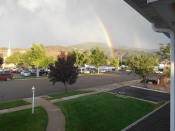 An August Rainbow in Cedar City, Utah USA