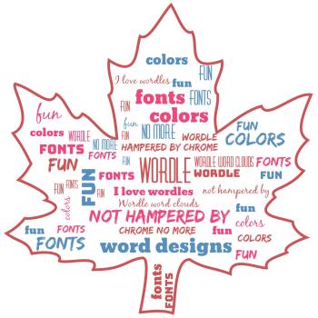 © 2017 Marsha Musselman. fun with wordles using the  leaf shape