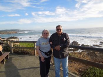 With my Hubby at Leffingwell Landing in Cambria