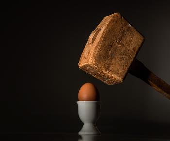Most conflict comes about because we try to use too much force to try to open an egg!