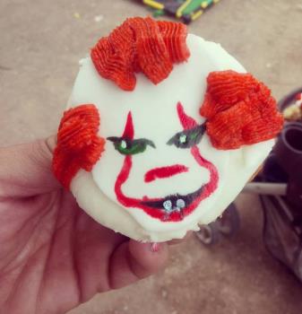 Cupcakes my friends mom made were Pennywise Cupcakes (Photo Curtosey of Crystal Mcgraw)