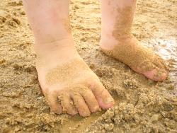 Baby feet in the sand!