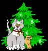 Christmas Cats - cute cartoon.