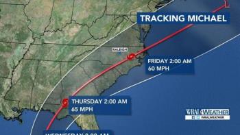 a trip to Tennessee, Mississippi, West Virginia or Kentucky is looking good ... https://www.wral.com/how-will-tropical-storm-michael-affect-north-carolina-/17900520/