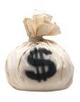 Money Bag - Cloth money bag with dollar sign on it