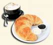 My coffee and my croissant - coffee and croissant
