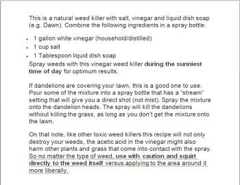 Weed Killer recipe I found Weed Killer recipe I found