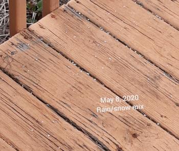 Snow in May 2020. Snow in May 2020.