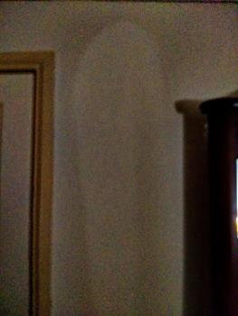 I saw an eerie looking egg shaped oval image on my wall at night