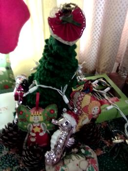 My crocheted Christmas tree.