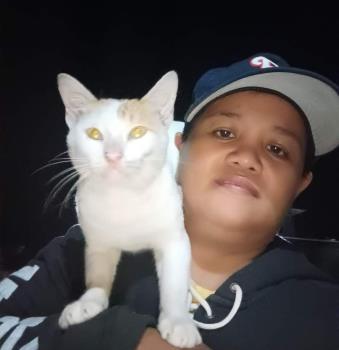 Kiwi and his adopter 