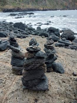 Piled rocks at a beach near me Piled rocks at a beach near me
